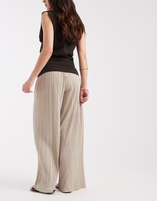 Only - Pantalon plissé ample - Crème, 3 de 5