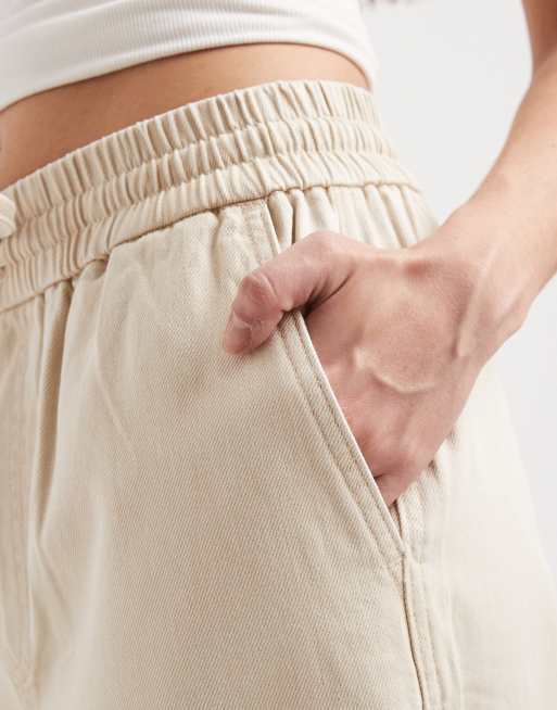 Only - Pantalon taille haute à enfiler - Beige, 5 de 5