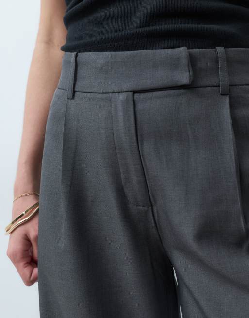 ONLY pantalon tailleur taille haute gris foncé, 4 de 5