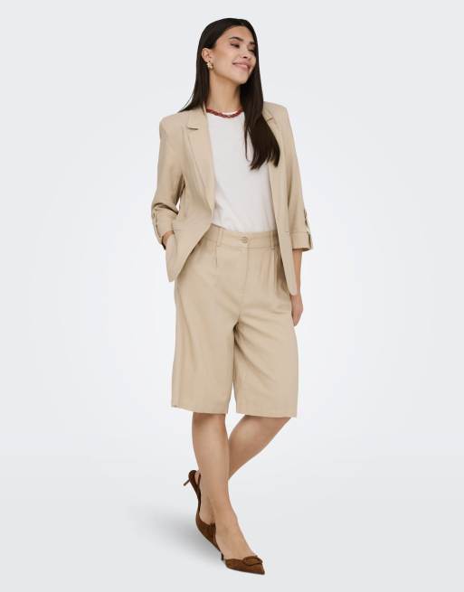 ONLY - Pantaloncini color cuoio Oxford