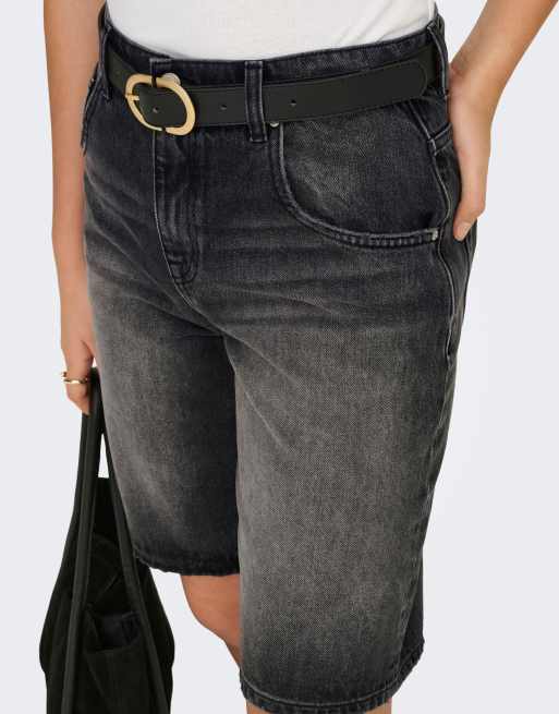 ONLY pantaloncini di jeans in nero slavato, 4 di 7