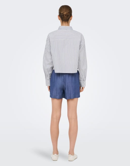 ONLY pantaloncini in denim blu scuro, 2 di 7