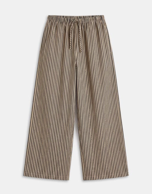 ONLY - Pantalones negros a rayas sin cierres (parte de un conjunto), 6 de 9