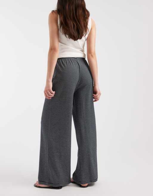 Only - Pantaloni a righe bianche e nere con laccetto, 5 di 5