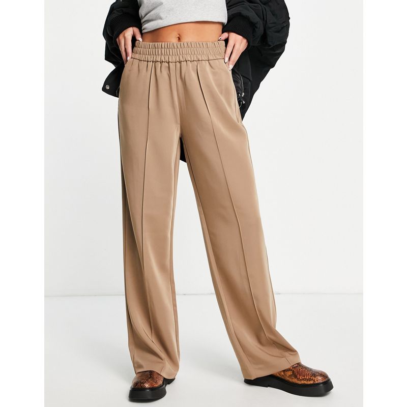 Pantaloni e leggings 9bx9z Only - Pantaloni comodi a fondo ampio color talpa