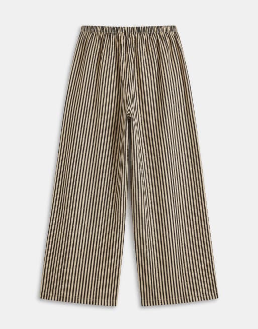 Only - Pantaloni neri a righe in coordinato, 7 di 9