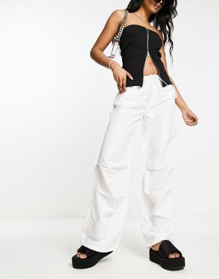 ONLY parachute trousers in white