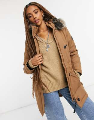 faux fur parka coat