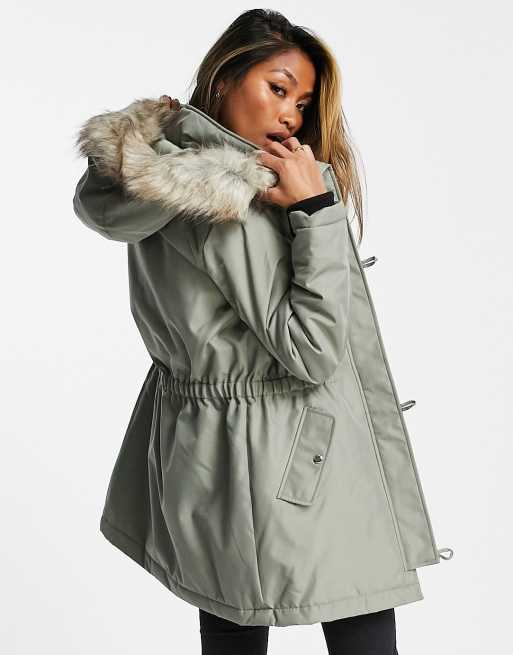 Faux fur lined parka coat outlet womens