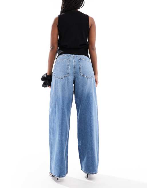 ONLY - Paulina - Baggy jeans met hoge taille in lichtblauwe denim, 3 van 5