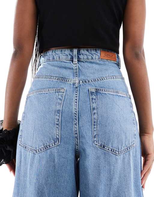 ONLY - Paulina - Baggy jeans met hoge taille in lichtblauwe denim, 5 van 5