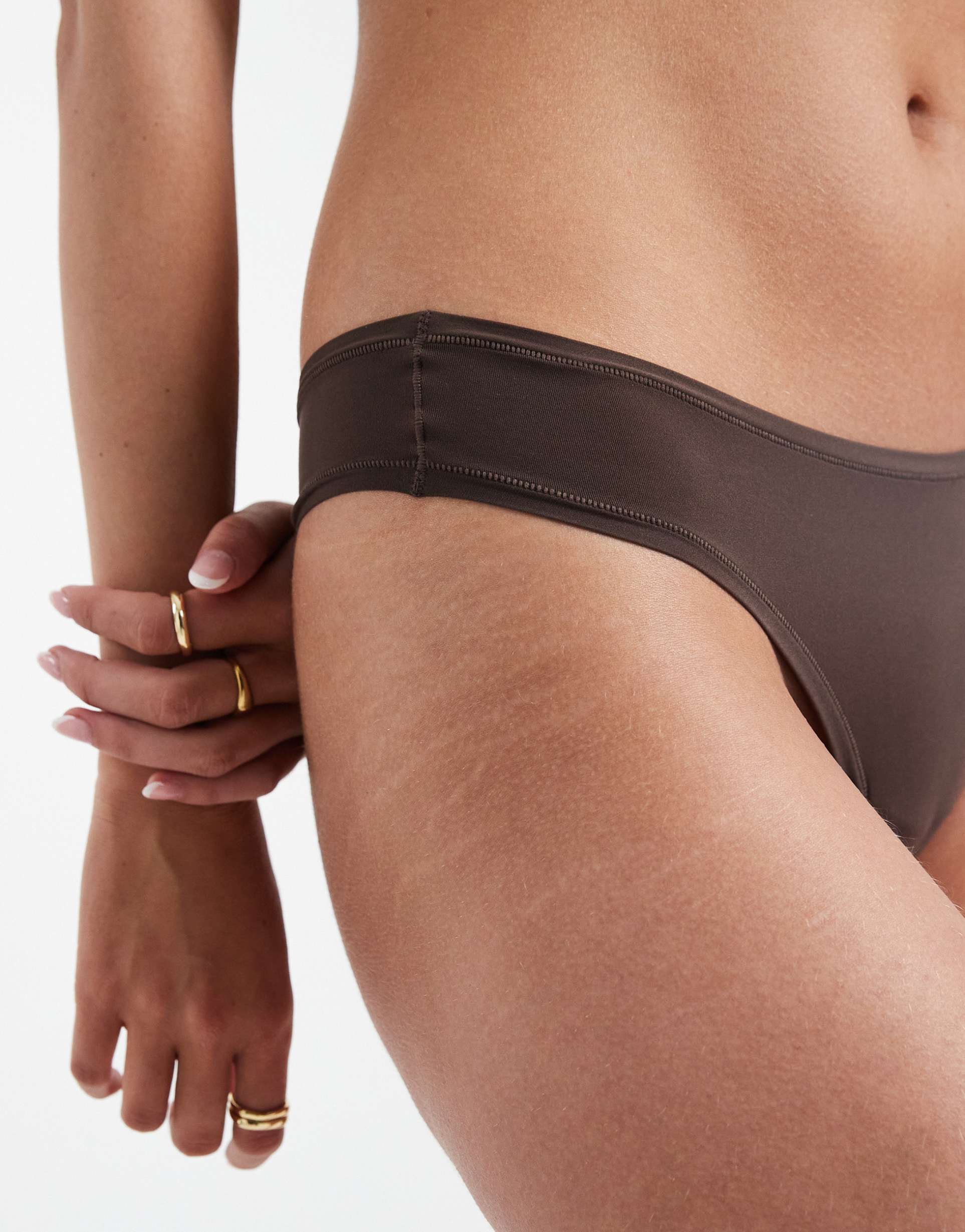 only peached thong in brown