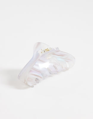 ONLY ONLY pearlescent hairclip in white