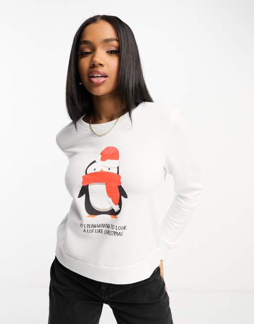 Womens penguin christmas on sale sweater