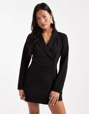 Only Petite Blazer Playsuit In Black