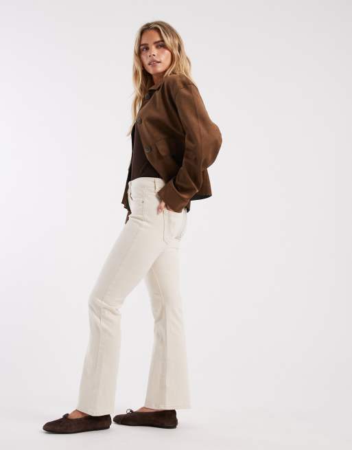 ONLY Petite - Blush - Jeans a zampa a vita alta color écru, 3 di 5