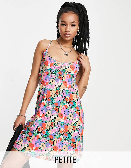 Only Petite cami mini sundress in poppy floral