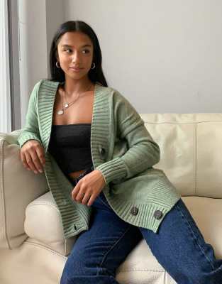 petite green cardigan