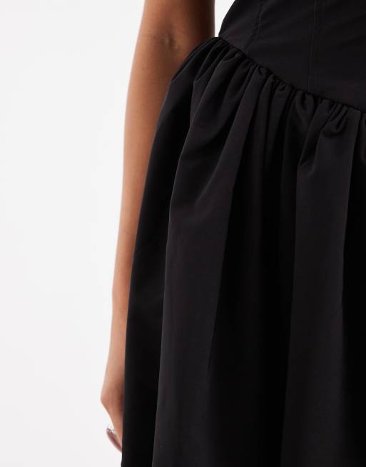 ONLY Petite corset detail mini dress in black, 3 of 4