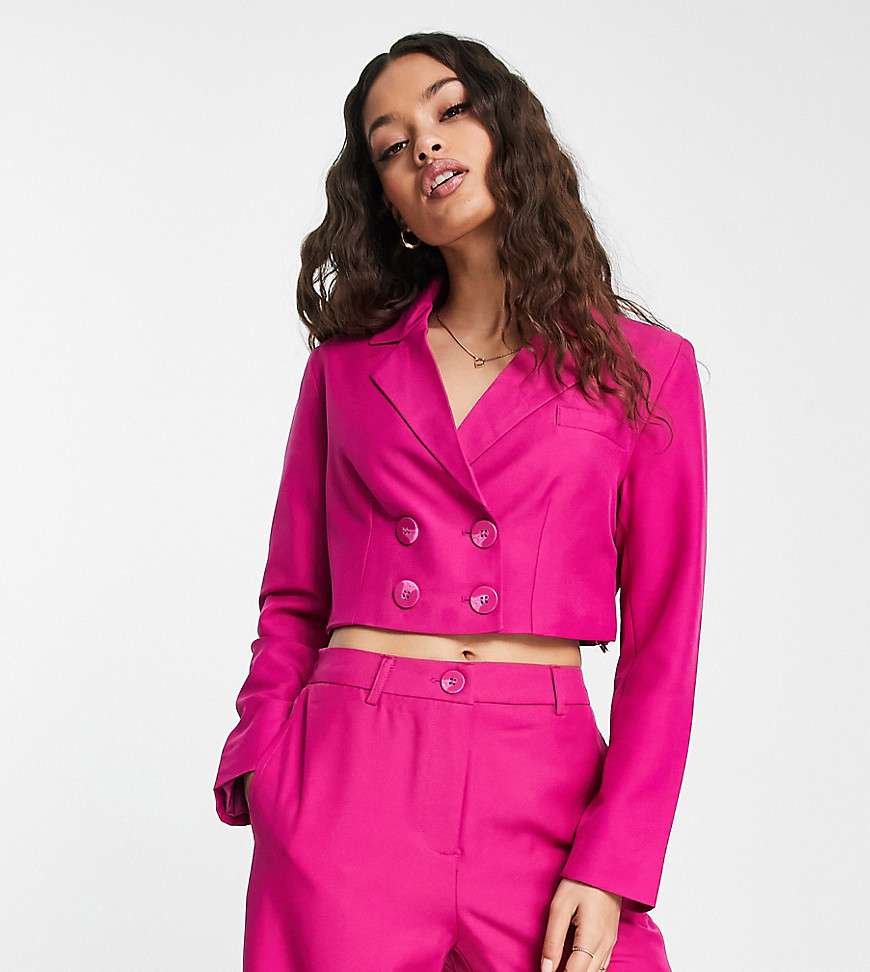 Only Petite Cropped Blazer Co-Ord In Pink