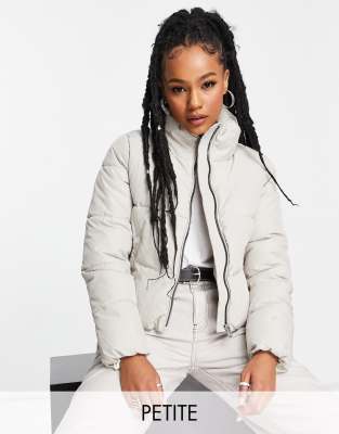 Only Petite padded jacket in cream - ASOS Price Checker