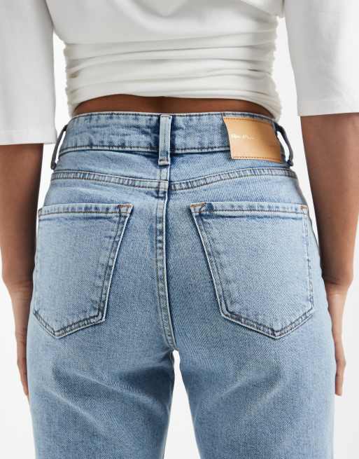 ONLY Petite - Emily - Jeans dritti a vita alta blu chiaro, 4 di 5
