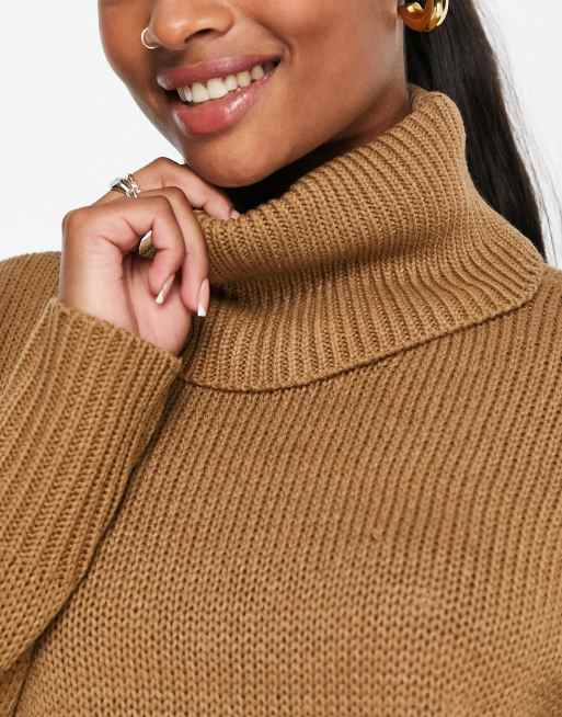 Only Petite – Exclusive – Kamelbrun polotröja, 2 av 4