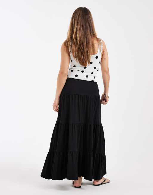ONLY Petite - Gonna lunga a balze nera, 3 di 5