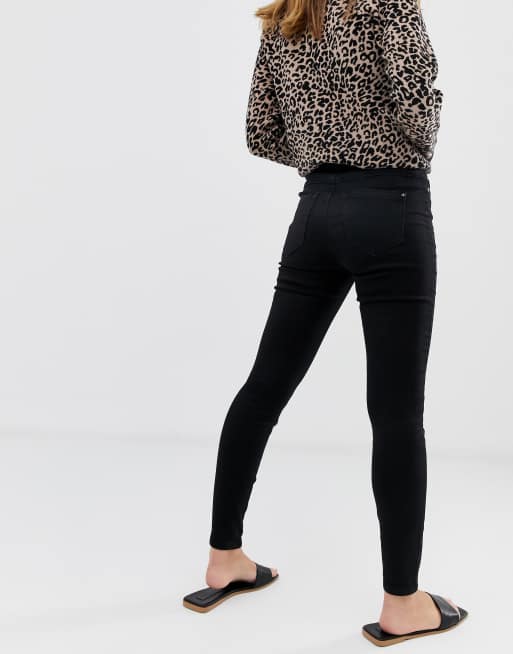 Only Petite high waist skinny jeans in black, 2 of 4