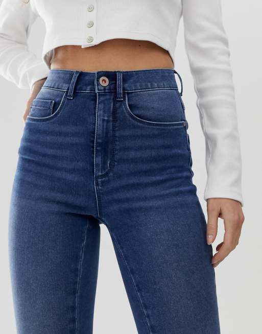 Only Petite Jean skinny taille haute Bleu fonc ASOS