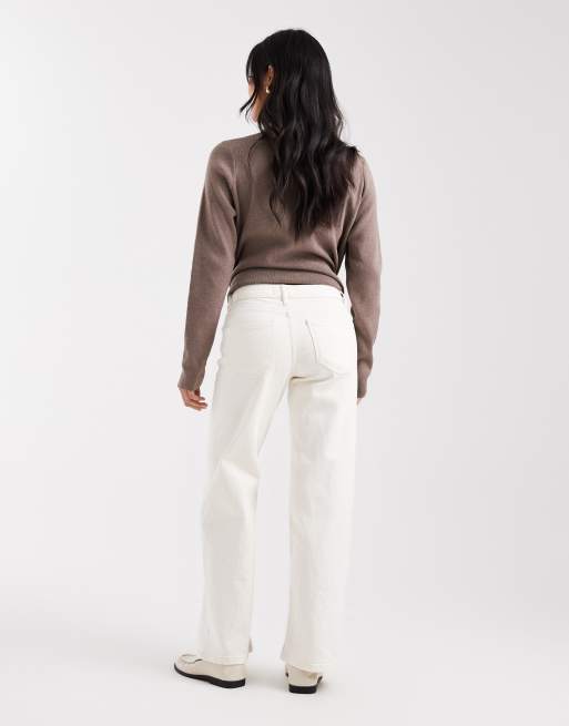 ONLY Petite - Judy - Jean ample à taille basse - Écru, 2 de 5