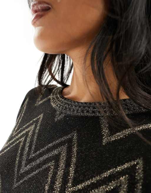 Silver glitter outlet sweater