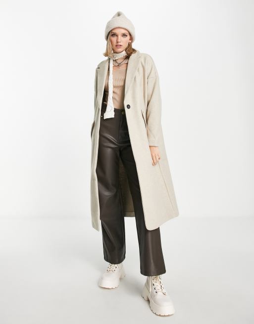 River Island classic coat in beige