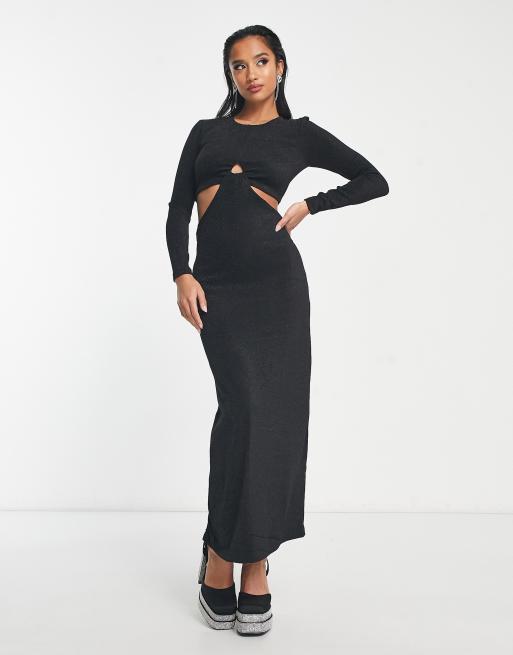 Black petite maxi outlet dress