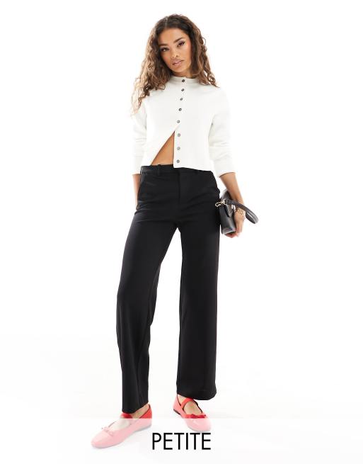 Black High Waisted Straight Leg Pants