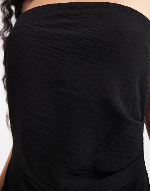 ONLY Petite - Mini bandeau-jurk met gerimpeld detail in zwart, 4 van 4