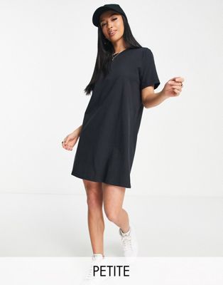Only Petite mini t-shirt dress in black - ASOS Price Checker