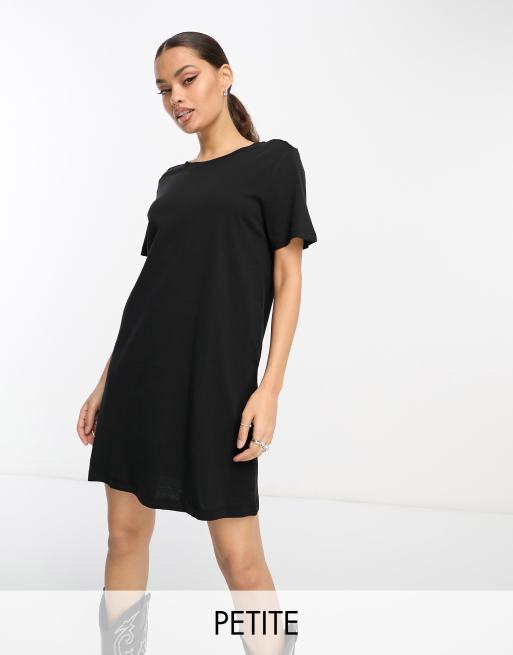 Only Petite mini T-shirt dress in black | ASOS