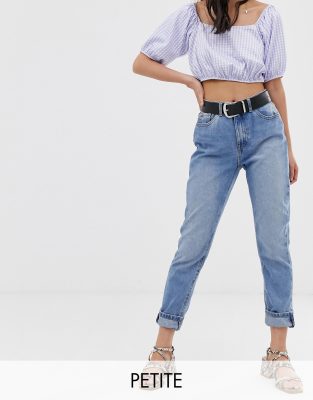Mom jeans blu medio - Only Petite jeans donna Blu