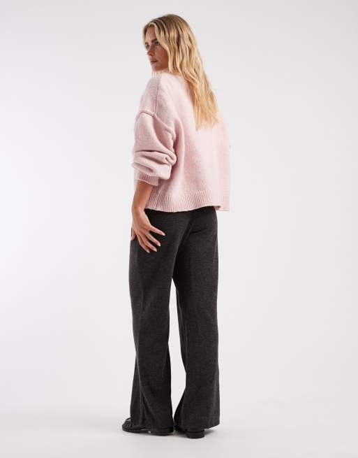 ONLY Petite - Pantalon en maille légère - Gris foncé, 4 de 5