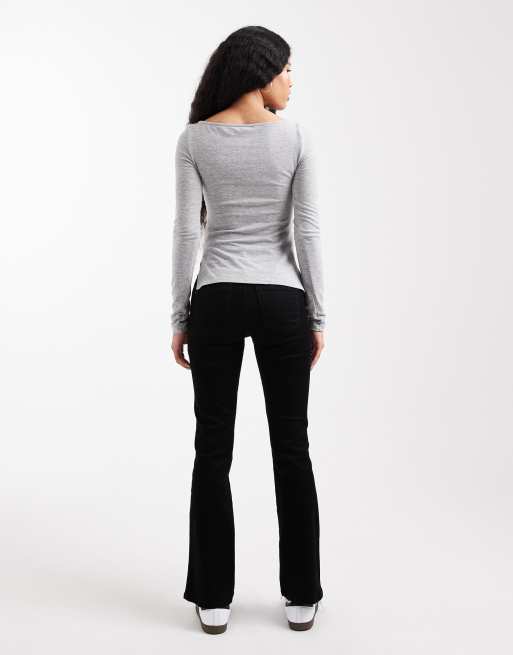 ONLY Petite – Royal – Czarne jeansy dzwony, 2 z 5