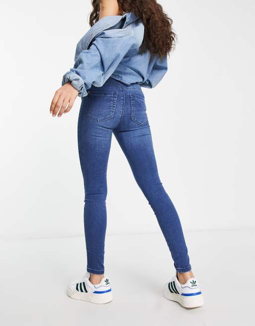 konkurrenter ægteskab besøg Only Petite Royal high waisted skinny jeans in mid blue | ASOS