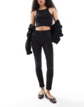 [Only Petite] ONLY Petite Royal high waisted skinny jeans in washed black 12-14 BLACK