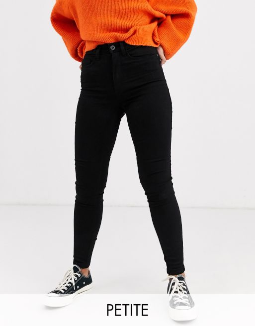Only Petite - Royal - Jeans skinny a vita alta neri