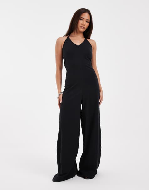 ONLY Petite – Svart jumpsuit med halterneck - view 1