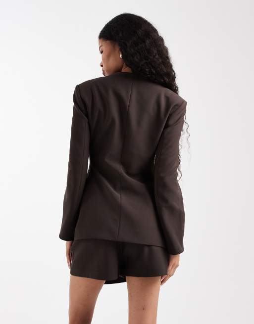 ONLY Petite tailored skort in brown - part of a set, 4 of 5