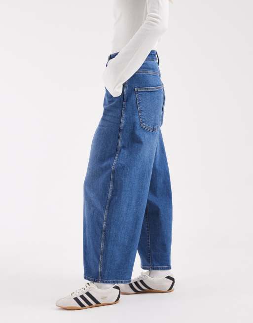 ONLY Petite - Tamy - Blå barrel-jeans, 2 af 5