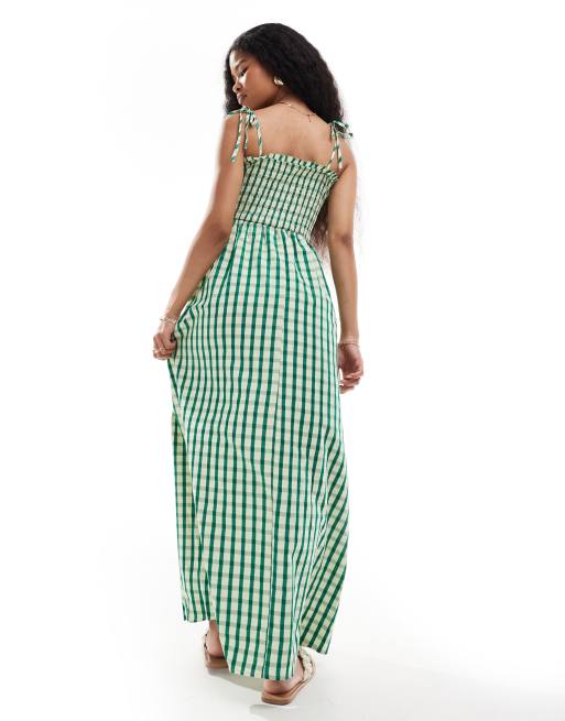 ONLY Petite - Vestito lungo verde a quadretti , 2 di 4