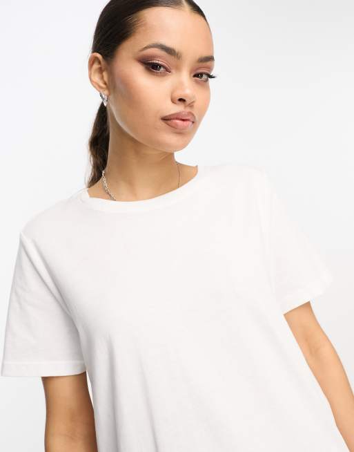 Only Petite – Vit t-shirtklänning i minilängd , 3 av 4
