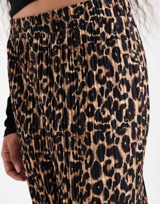 ONLY Petite – Wciągane plisowane spodnie o luźnym kroju w cętki, 5 z 5